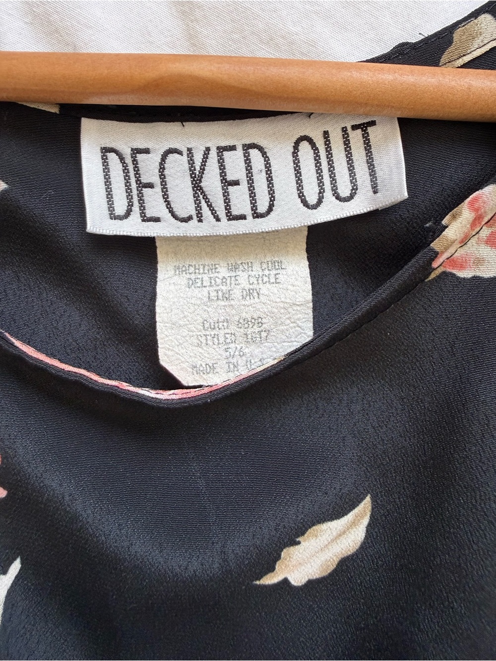 Vintage 90’s Decked Out Black Floral Maxi Dress SZ 5/6 Boho Whimsigoth - Picture 12 of 14